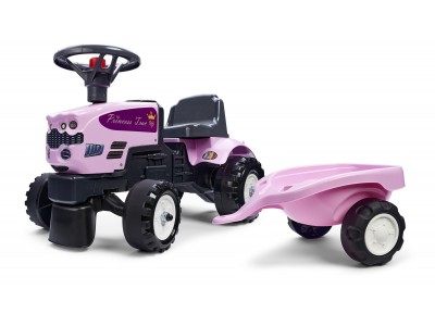FALK Traktorek Baby Princess Różowy z Przyczepką od 1 roku