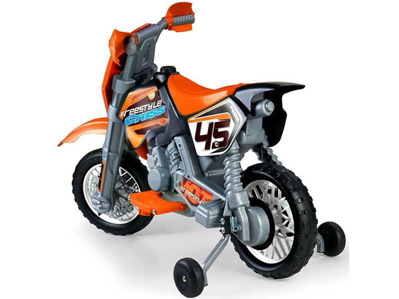 Feber Motocykl Cross Pomarańczowy na Akumulator 6V dla Dzieci