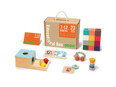 Tooky Toy Edukacyjne Pudełko dla Dzieci z 6w1 od 7 miesięcy