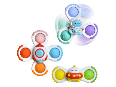 WOOPIE BABY Spinner Zabawka Sensoryczna Rakieta Kosmita Ufo 3 szt.