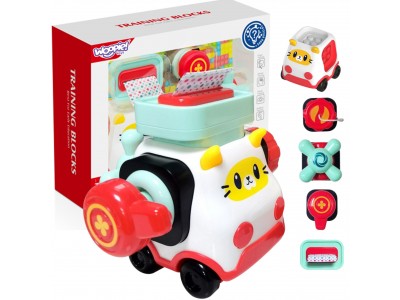 Woopie Baby Zestaw Montessori Samochód Manipulacyjny Konstrukcyjny Kotek 2