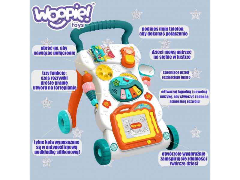 WOOPIE BABY Grający Chodzik z Znikopisem WOOPIE BABY Grający Chodzik z Znikopisem