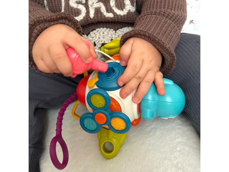 WOOPIE BABY Kostka Sześciościan Montessori Sensoryczna 8w1 WOOPIE BABY Kostka Sześciościan Montessori Sensoryczna 8w1