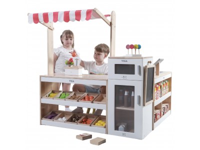 Viga Duży Zestaw Stragan Sklep Supermarket