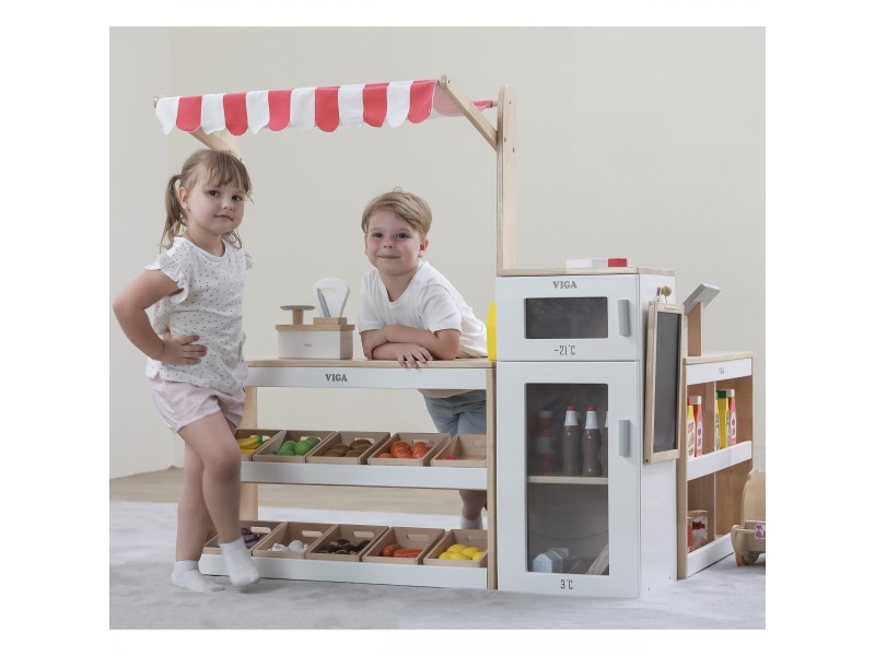 Viga Duży Zestaw Stragan Sklep Supermarket Viga Duży Zestaw Stragan Sklep Supermarket