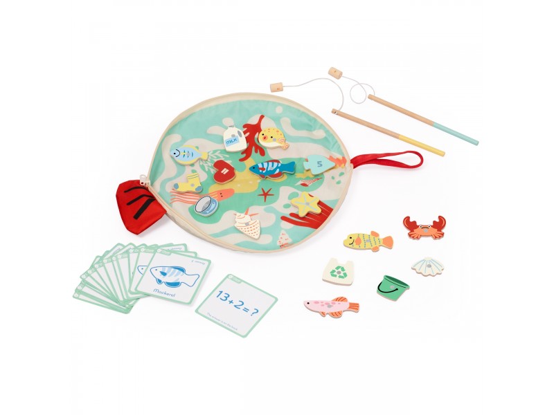 CLASSIC WORLD Edukacyjna Gra Łowienie Rybek na Magnes z Kartami do Nauki Liczenia CLASSIC WORLD Edukacyjna Gra Łowienie Rybek na Magnes z Kartami do Nauki Liczenia
