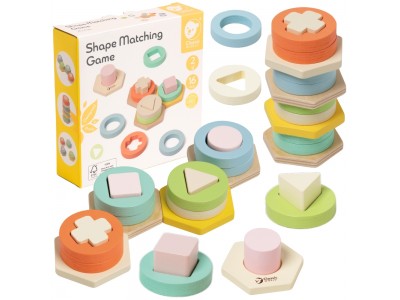 CLASSIC WORLD Sorter Montessori Kształtów i Kolorów Układanka Wieża