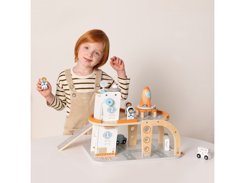 TOOKY TOY Drewniany Kosmiczny Parking Stacja Kosmiczna TOOKY TOY Drewniany Kosmiczny Parking Stacja Kosmiczna