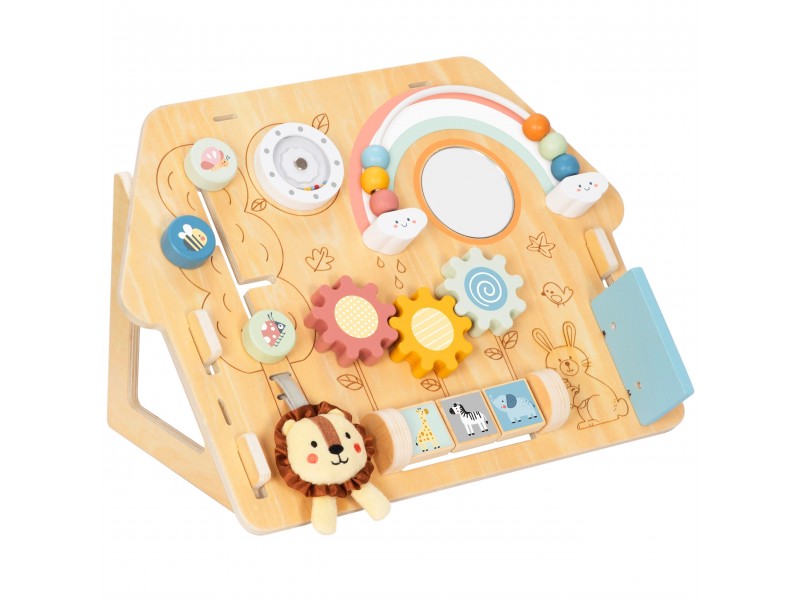 TOOKY TOY Duża Drewniana Tablica Manipulacyjna Domek - Centrum Aktywności TOOKY TOY Duża Drewniana Tablica Manipulacyjna Domek - Centrum Aktywności