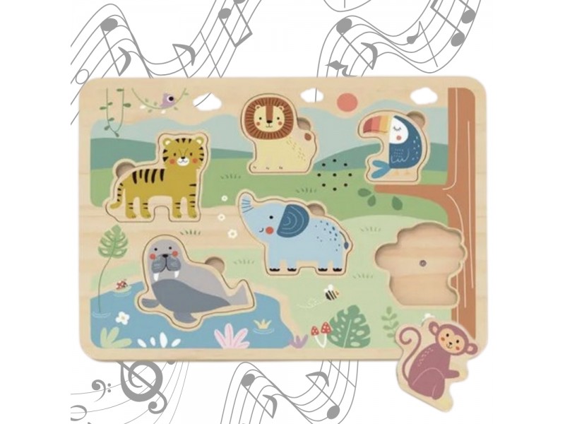 TOOKY TOY Drewniane Interaktywne Puzzle Zwierzątka TOOKY TOY Drewniane Interaktywne Puzzle Zwierzątka