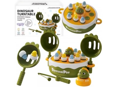 WOOPIE Gra Zręcznościowa Łowienie Dinozaurów 2w1 Katapulta