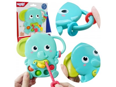 WOOPIE BABY Gryzak Sensoryczny Słonik Montessori 4w1