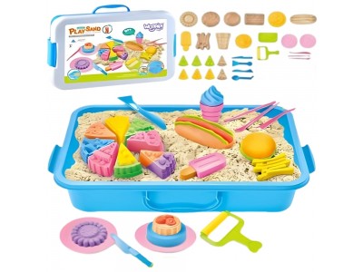 WOOPIE Piasek Kinetyczny 1,2 kg Zestaw Restauracja Stolik z Foremkami