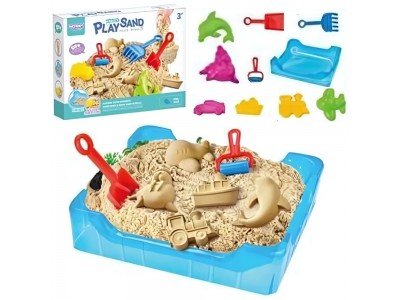 WOOPIE Piasek Kinetyczny 0,5 kg Zestaw Stolik z Foremkami