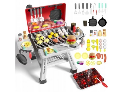 WOOPIE Grill Barbecue Kuchnia Ogrodowa Interaktywna Para LED Zestaw XL 41 el.