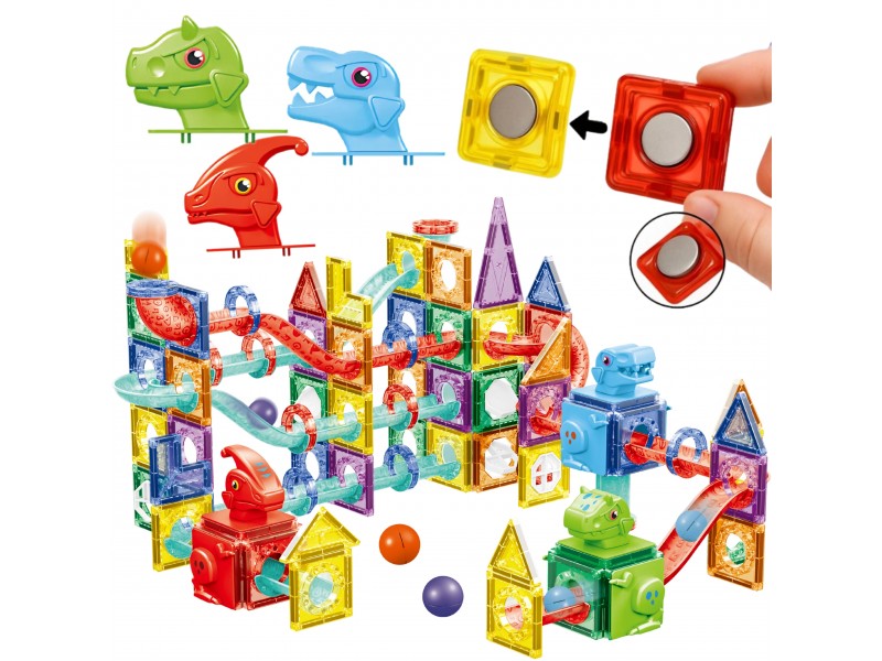 WOOPIE Klocki Magnetyczne Konstrukcyjne 3D Zestaw Edukacyjny Tor Kulkowy 170el. WOOPIE Klocki Magnetyczne Konstrukcyjne 3D Zestaw Edukacyjny Tor Kulkowy 170el.