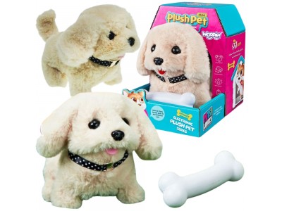 WOOPIE Piesek Interaktywny Pluszak z Kością Bichon Golden Retriever