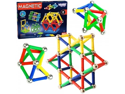 WOOPIE Klocki Magnetyczne Konstrukcyjne 3D 58 el.