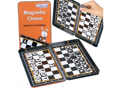 WOOPIE IQ Gra Szachy Warcaby Magnetyczne 2w1 Podróżna Kieszonkowa 10 sztuk