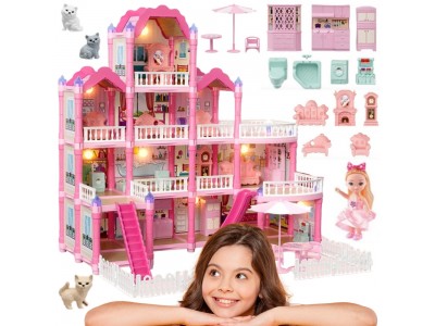 WOOPIE Domek dla Lalek Villa z Akcesoriami i Lalką 296el.