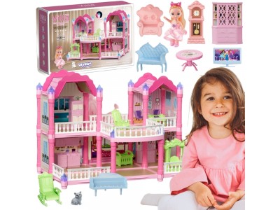 WOOPIE Domek Dla Lalek Willa Ogrodowa 156el.