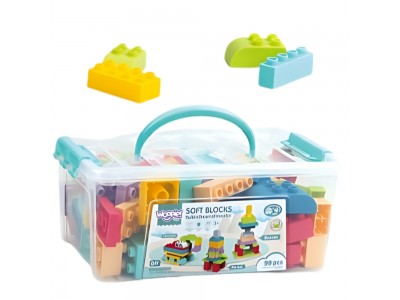 WOOPIE Klocki Soft Blocks Zestaw 99 Elementów w Pudełku