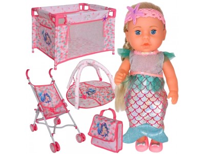 WOOPIE ROYAL Lalka Bobas Syrenka 18 Akcesorii