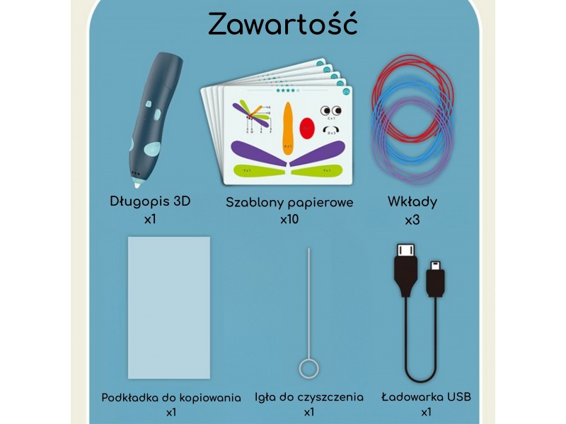 WOOPIE 3D Drukarka-Długopis Pen Bezpieczny Wkłady Usb WOOPIE 3D Drukarka-Długopis Pen Bezpieczny Wkłady Usb