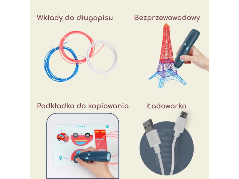 WOOPIE 3D Drukarka-Długopis Pen Bezpieczny Wkłady Usb WOOPIE 3D Drukarka-Długopis Pen Bezpieczny Wkłady Usb