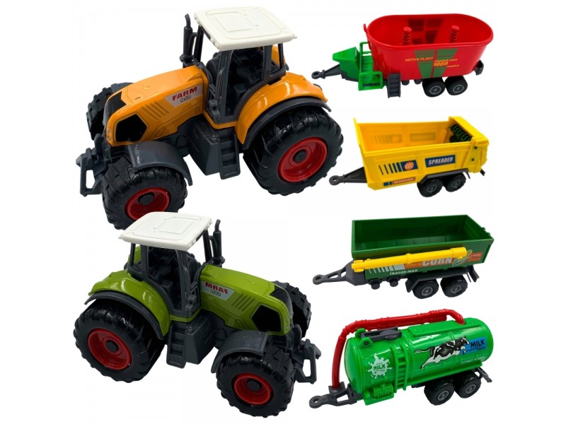 WOOPIE Zestaw Mini Farmera Traktory z Przyczepami WOOPIE Zestaw Mini Farmera Traktory z Przyczepami