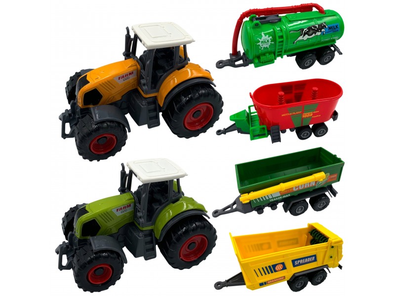 WOOPIE Zestaw Mini Farmera Traktory z Przyczepami WOOPIE Zestaw Mini Farmera Traktory z Przyczepami