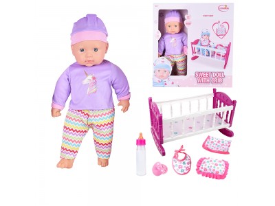 WOOPIE ROYAL Zestaw XL Opiekunka Lalka Jednorożec z Kołyską i Zestawem do Karmienia