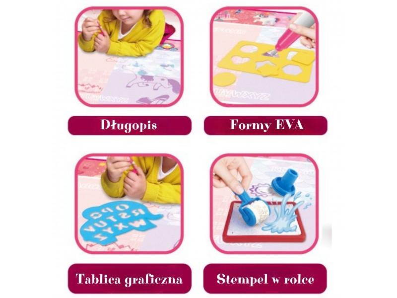 WOOPIE Mata Wodna Magiczna do Rysowania dla Małej Księżniczki WOOPIE Mata Wodna Magiczna do Rysowania dla Małej Księżniczki