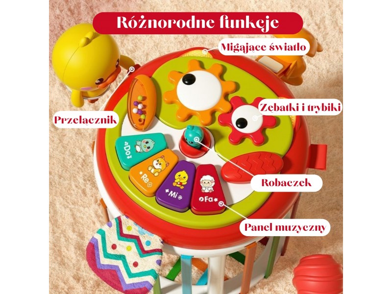 WOOPIE BABY Walec Kostka Sensoryczna Interaktywny Bębenek WOOPIE BABY Walec Kostka Sensoryczna Interaktywny Bębenek