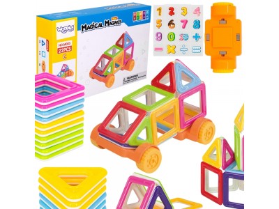 WOOPIE Klocki Magnetyczne Pojazd Mini Budowle 22el.