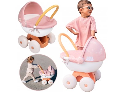 SMOBY Baby Nurse Wózek Głęboki z Plastikowym Daszkiem