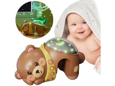 WOOPIE BABY Projektor Gwiazd Rzutnik Lampka Nocna dla Dzieci Miś