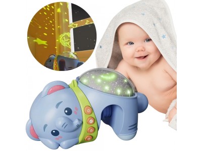 WOOPIE BABY Projektor Gwiazd Rzutnik Lampka Nocna dla Dzieci Słonik