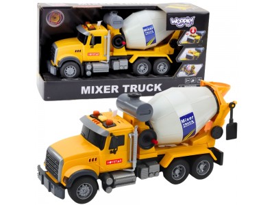 WOOPIE Ciężarówka Betoniarka Obrotowy Bęben Światła Dźwięki Żółta