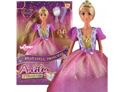 WOOPIE ROYAL Lalka Lili Księżniczka z Długimi Włosami i Akcesoriami