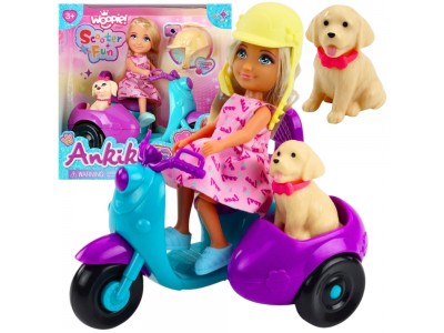 WOOPIE ROYAL Laleczka na Skuterze z Pieskiem