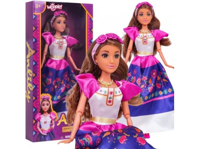 WOOPIE ROYAL Lalki Kobiety Świata Lily Meksykanka Tradycyjny Strój Kwietny Wzór