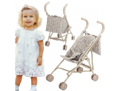 WOOPIE ROYAL Wózek dla Lalek Spacerówka Kwiatki