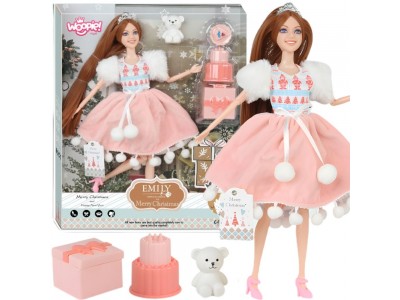 WOOPIE ROYAL Lalka Emi Świąteczna Księżniczka z Misiem