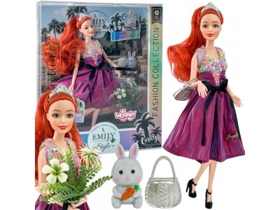 WOOPIE ROYAL Lalka Emi Style Fashion 32 cm - Stylowa Księżniczka w Różowej Sukni + Akcesoria