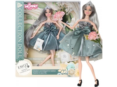 WOOPIE ROYAL Lalka Emi w Eleganckiej Sukni Tiulowej z Kokardą i Bukietem
