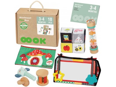 WOOPIE GREEN Pudełko XXL Montessori Sensoryka i Edukacja 6w1 FSC