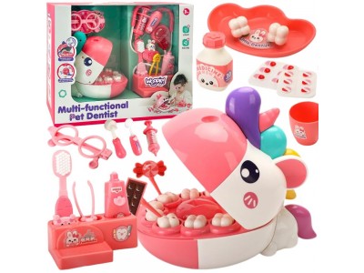 WOOPIE Zestaw Małego Dentysty Głowa Jednorożca Akcesoria