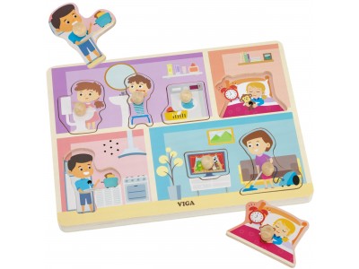 VIGA Puzzle Dźwiękowe Dopasuj Codzienne Aktywności