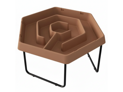 MASTERKIDZ Sześciokątny Stolik Do Zabawy Piaskiem i Wodą Labirynt Regulowana Wysokość